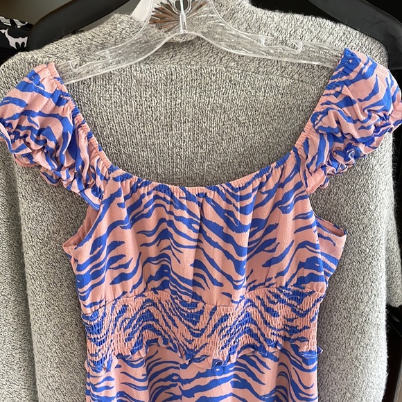 Buddy Love Dress Zebra Blue Pink Large - Picture 7 of 9